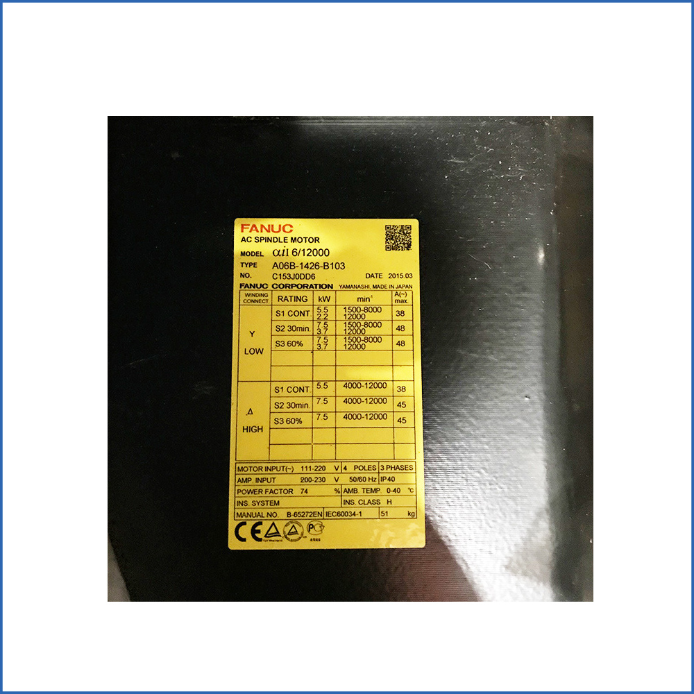 Fanuc A06B-1426-B103 AC Spindle Motor